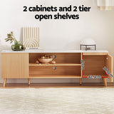 NNEDSZ Artiss TV Cabinet Entertainment Unit Stand 180CM Pine White