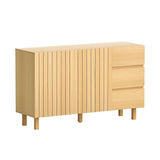 NNEDSZ 130cm Artiss Buffet Sideboard Cupboard Cabinet Pantry Storage Drawer Pine