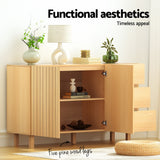 NNEDSZ 130cm Artiss Buffet Sideboard Cupboard Cabinet Pantry Storage Drawer Pine