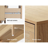 NNEDSZ Artiss 4 Chest of Drawers Rattan Tallboy Pine - BRIONY