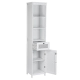 NNEDSZ Artiss Bathroom Cabinet Storage 161cm White Rattan Tallboy Toilet Cupboard