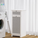 NNEDSZ Laundry Hamper Cabinet Bathroom Storage White Rattan Clothes Basket