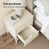Artiss 2x Bedside Table 2 Drawers Bedroom Storage Nightstand White