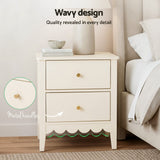 Artiss 2x Bedside Table 2 Drawers Bedroom Storage Nightstand White