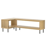 NNEDSZ Entertainment Unit Corner TV Cabinet Storage Shelf Bevis