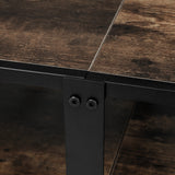 NNEDSZ Artiss Entertainment Unit TV Stand 3-tier Display Shelves Vintage Rustic Walnut