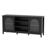 NNEDSZ Artiss Buffet Sideboard Shelves Double Doors - Black