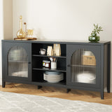 NNEDSZ Artiss Buffet Sideboard Shelves Double Doors - Black