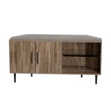 NNEDSZ Corner Entertainment Unit Stand TV Cabinet Open Storage Shelf 120CM