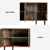 NNEDSZ Corner Entertainment Unit Stand TV Cabinet Open Storage Shelf 120CM