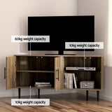 NNEDSZ Corner Entertainment Unit Stand TV Cabinet Open Storage Shelf 120CM