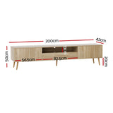 NNEDSZ Entertainment Unit Alex TV Cabinet Storage Drawers 200CM
