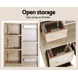 NNEDSZ Artiss Dressing Table Stool Set Sliding Mirror Oak Diane