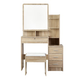 NNEDSZ Artiss Dressing Table Stool Set 4 Drawers Oak