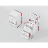 NNEDSZ Artiss 2-in-1 Dressing Table Stool Set Bedside Table White