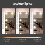 NNEDSZ Artiss Dressing Table Set Stool 10 Led Bulbs White Dylan