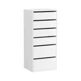 NNEDSZ Artiss 6 Chest of Drawers Dresser Tallboy White