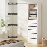 NNEDSZ Artiss 6 Chest of Drawers Tallboy Cabinet White