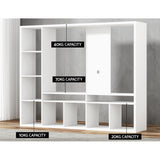 NNEDSZ Entertainment Center Unit TV Stand TV Cabinet Open Shelves 183CM White
