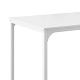 NNEDSZ Artiss Bar Table Dining Desk High Kitchen Shelf Metal Legs Cafe Pub White
