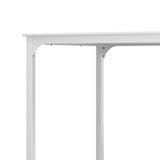 NNEDSZ Artiss Bar Table Dining Desk High Kitchen Shelf Metal Legs Cafe Pub White