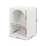 NNEDSZ Artiss Bedside Table Shelves Side End Table Storage Nightstand White ARCHED