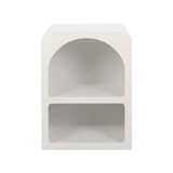 Artiss 2x Bedside Table 2 Shelves - ARCHED White