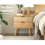 NNEDSZ Bedside Table 2 Drawers - Pine