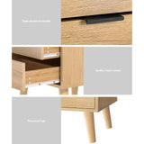 NNEDSZ Bedside Table 2 Drawers - Pine