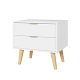 NNEDSZ Artiss Bedside Table 2 Drawers - White