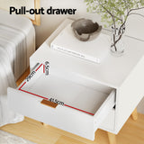 NNEDSZ Artiss Bedside Table 2 Drawers - White