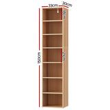 NNEDSZ Bookshelf 7 Tiers MILO Pine