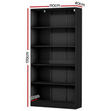 NNEDSZ Bookshelf 5 Tiers ANTON Black