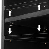 NNEDSZ Bookshelf 5 Tiers ANTON Black