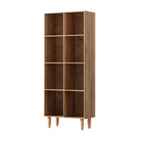 NNEDSZ Artiss Bookshelf Bookcase 4 Tiers LEOR Walnut