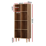 NNEDSZ Artiss Bookshelf Bookcase 4 Tiers LEOR Walnut