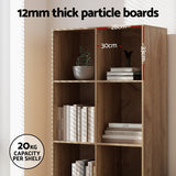 NNEDSZ Artiss Bookshelf Bookcase 4 Tiers LEOR Walnut