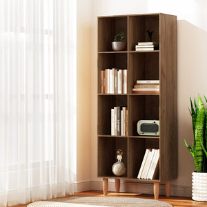 NNEDSZ Artiss Bookshelf Bookcase 4 Tiers LEOR Walnut