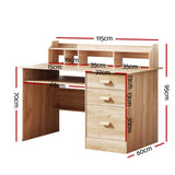 NNEDSZ Artiss Computer Desk Office Study Desks Table Shelf Drawer