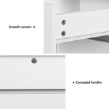 NNEDSZ Artiss Computer Desk Office Study Desks Table Drawer Bookshelf Cabinet