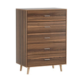 NNEDSZ 5 Chest of Drawers - MIRI Walnut