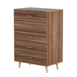 NNEDSZ 5 Chest of Drawers - MIRI Walnut