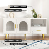 NNEDSZ Artiss LED Coffee Table Shelf Drawer Storage White