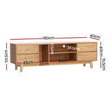 NNEDSZ Entertainment Unit Stand TV Cabinet Storage Drawer Shelf 180cm Wooden