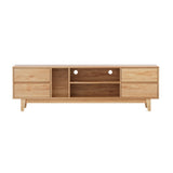 NNEDSZ Entertainment Unit Stand TV Cabinet Storage Drawer Shelf 180cm Wooden