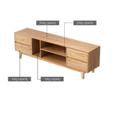 NNEDSZ Entertainment Unit Stand TV Cabinet Storage Drawer Shelf 180cm Wooden