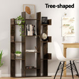 NNEDSZ Artiss Tree-Shaped Bookshelf ROMI Walnut