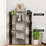 NNEDSZ Artiss Tree-Shaped Bookshelf ROMI Walnut