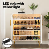NNEDSZ Shoe Rack 5-tier 20 Pairs Storage LED Light