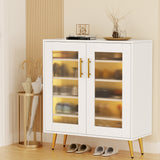 NNEDSZ Shoe Rack 5-tier 20 Pairs Storage LED Light